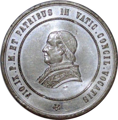 Pio IX, medaglia in metallo ... 