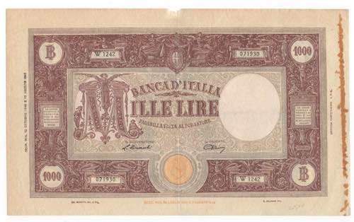 Biglietto di Banca - 1000 Lire ... 