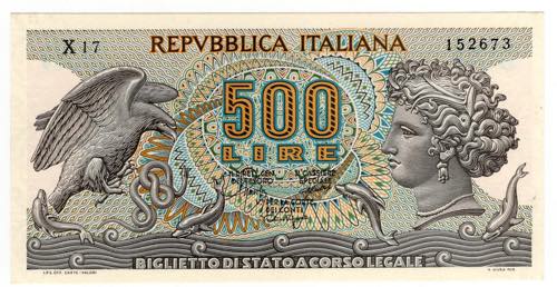 Repubblica Italiana (dal 1946) 500 ... 