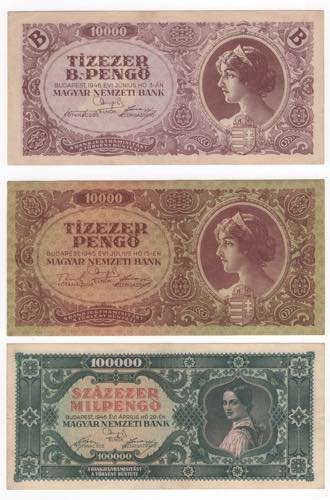 Lotto 3 banconote: Ungheria - Post ... 