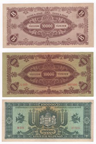 Lotto 3 banconote: Ungheria - Post ... 