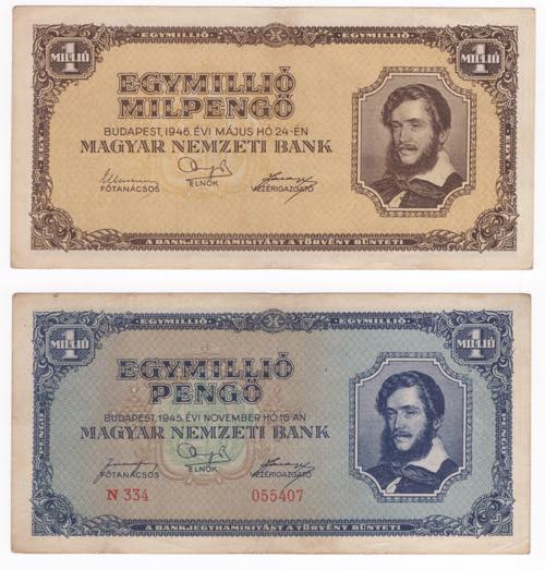 Lotto 2 banconote: Ungheria - Post ... 