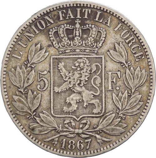 Belgio - Leopoldo II (1865-1909) 5 ... 