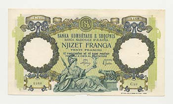 ALBANIA - Banconota 20 Franga 1930 ... 