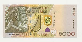 ALBANIA - Banconota 5000 Leke 2013