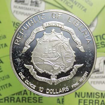 Liberia - 10 dollari 2002 - Ag