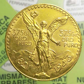 Messico - 50 pesos Centenario 1943 ... 