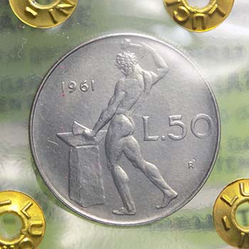50 lire Vulcano 1961 FDC