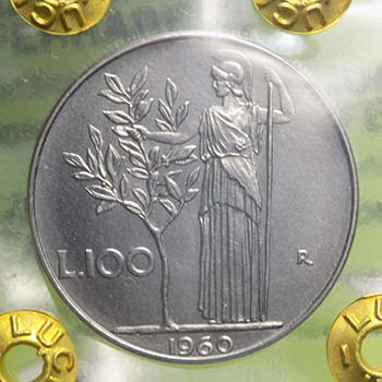 100 lire Minerva 1960 FDC
