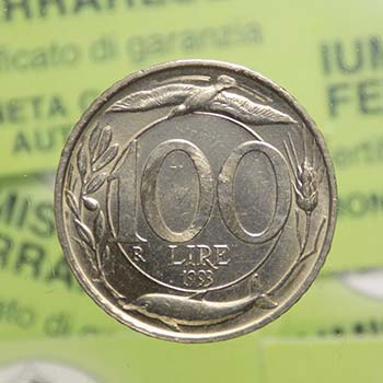 100 lire 1993 Testa Piccola qFDC