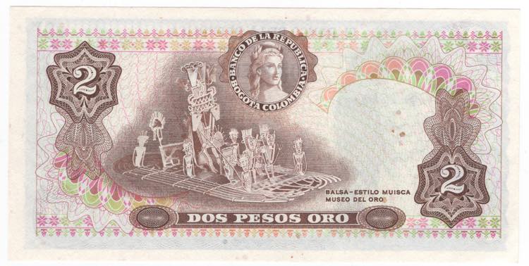 Colombia - 2 pesos 1973 -   ... 