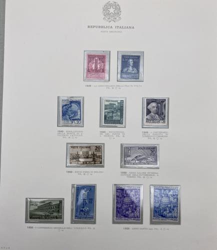 Italia - Foglio francobolli album ... 