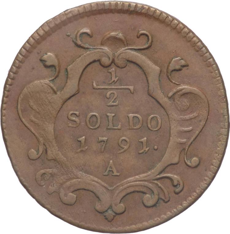 Gorizia - Leopoldo II - 1/2 soldo ... 
