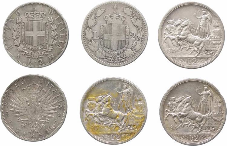 Regno dItalia - Lotto di 6 monete ... 