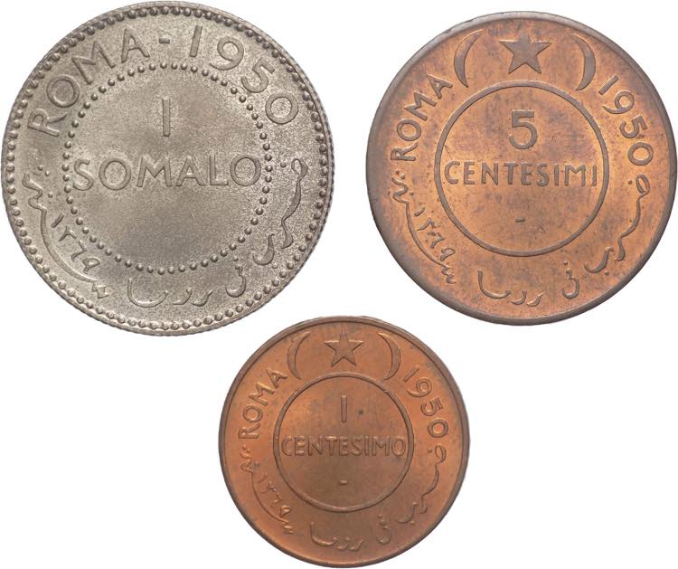 AFIS (1950) - lotto di 3 monete - ... 