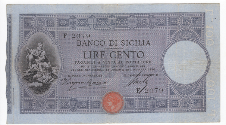 Regno dItalia - Banco di Sicilia ... 