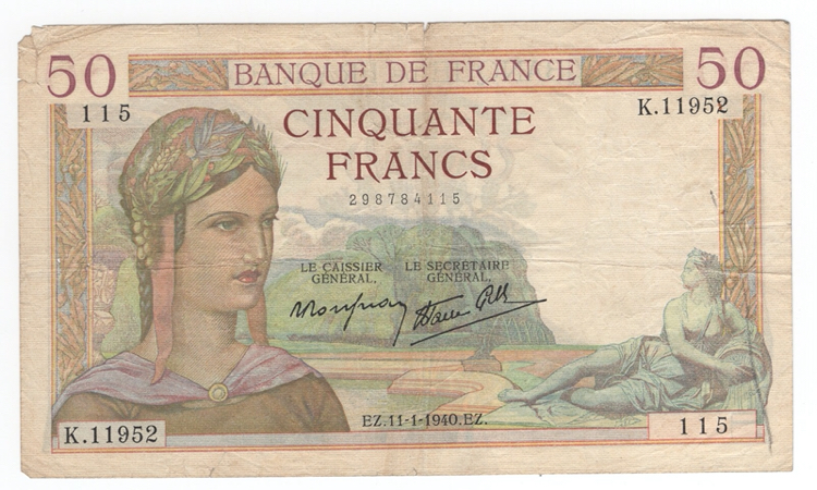 Francia - Banca di Francia - 50 ... 