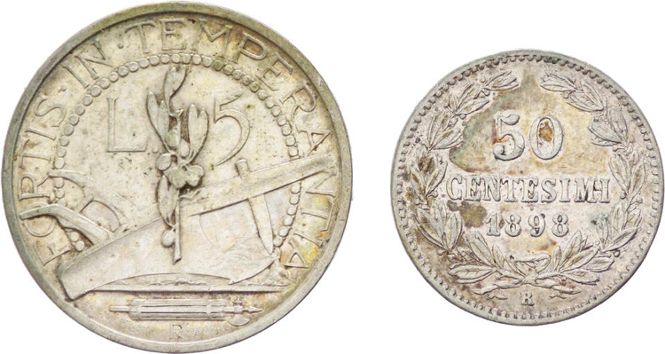 San Marino - Lotto di 2 monete: 50 ... 