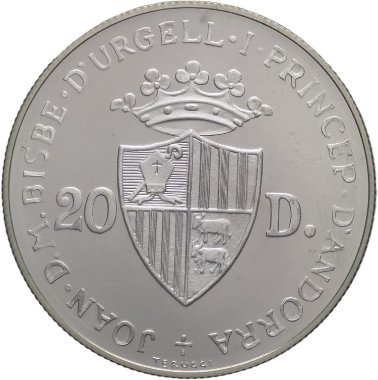 Andorra - 20 Diners 1984 Ag. - KM# ... 