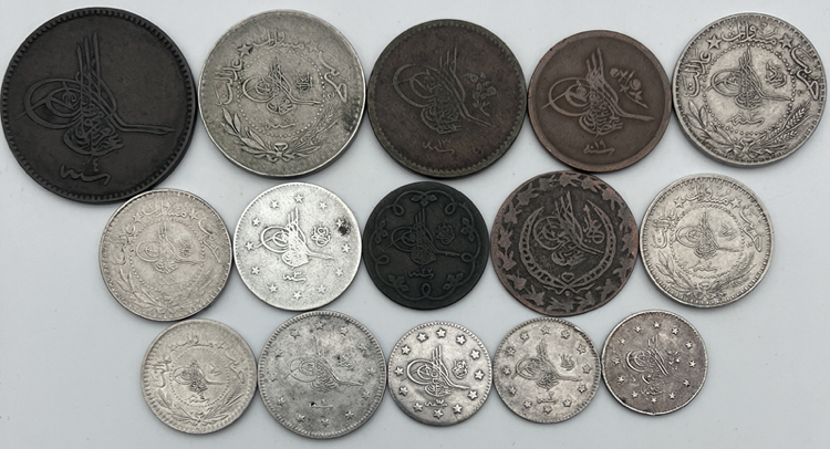 Lotto di 15 monete di area Araba ... 