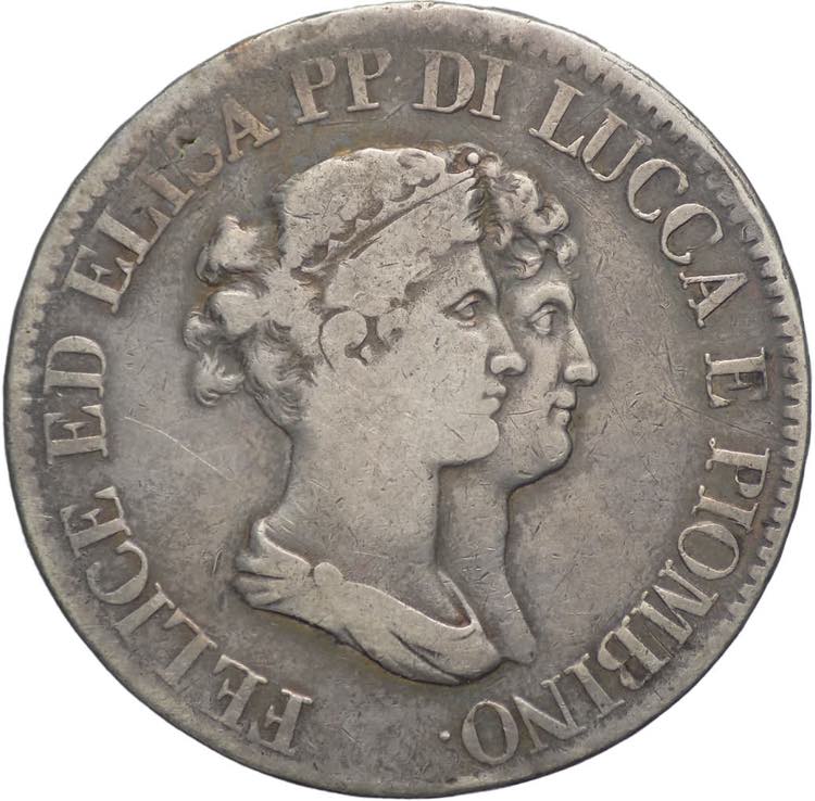 Lucca e Piombino - 5 franchi 1807 ... 