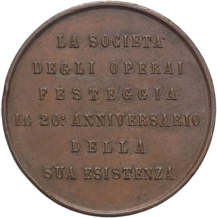 Medaglia Società Operaia 20° ... 