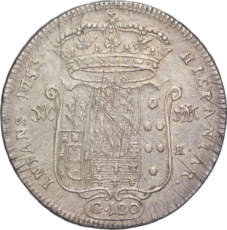 Napoli - 1 Piastra 1753 - Carlo di ... 