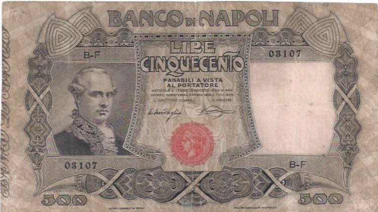 Banca di Napoli - 500 lire ... 