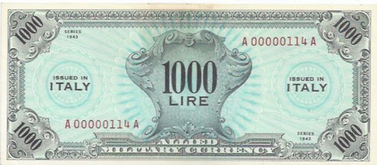 1000 Lire 1943 - Occupazione ... 