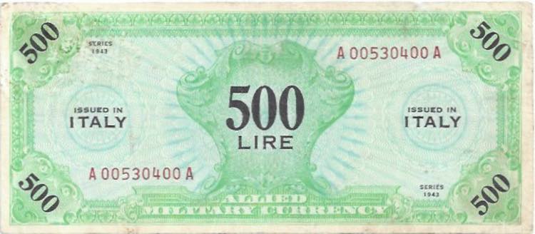 500 Lire 1943 - Occupazione ... 