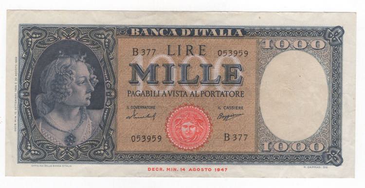 Repubblica - 1.000 Lire 1947 - ... 