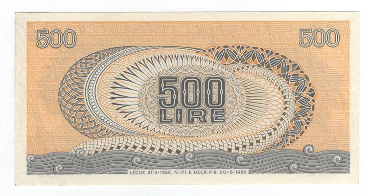 Repubblica - 500 Lire 1966 - ... 