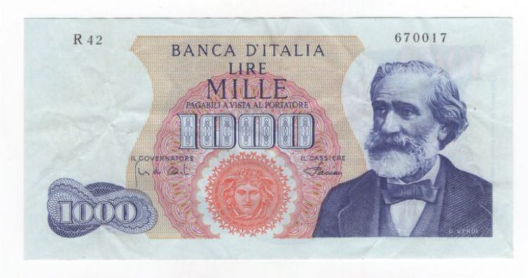 Repubblica - 1.000 Lire 04/01/1968 ... 