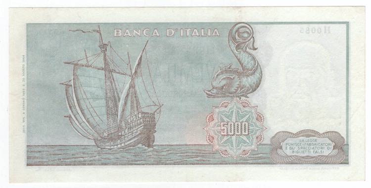 Repubblica - 5000 Lire 04/01/1968 ... 