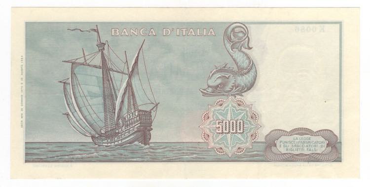 Repubblica - 5.000 Lire 20/01/1970 ... 