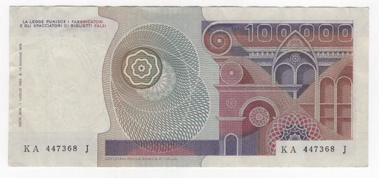 Repubblica - 100.000 Lire 1980 - ... 