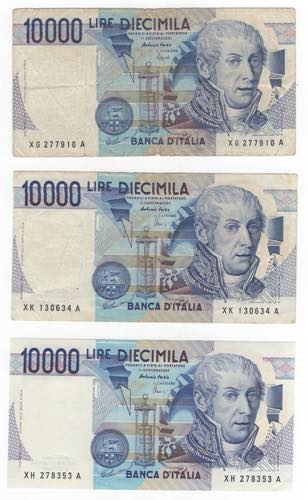 Repubblica - lotto di 3 banconote ... 