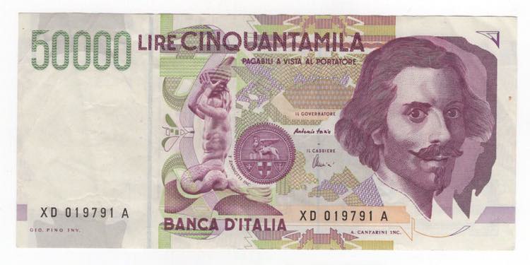 Repubblica - 50.000 Lire Bernini ... 