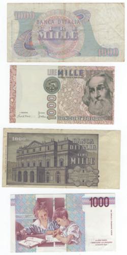 Repubblica - lotto di 4 banconote ... 