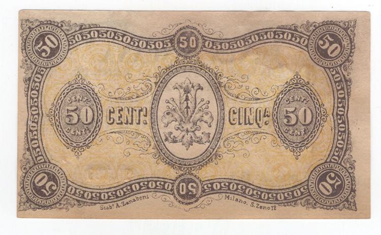 Banca Toscana - 50 Centesimi 1870 ... 