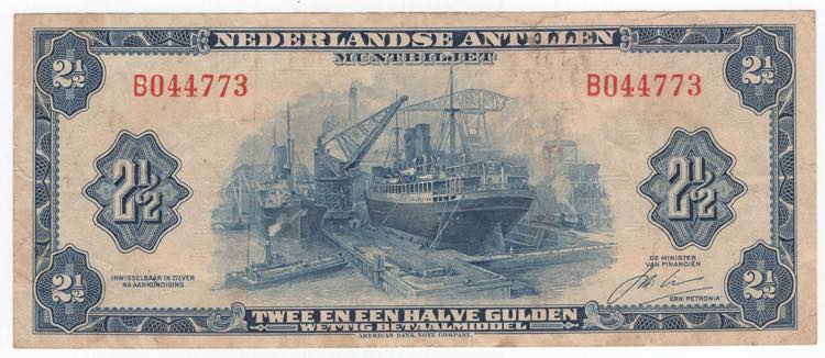 Banconota Antille Olandesi - 2 1/2 ... 