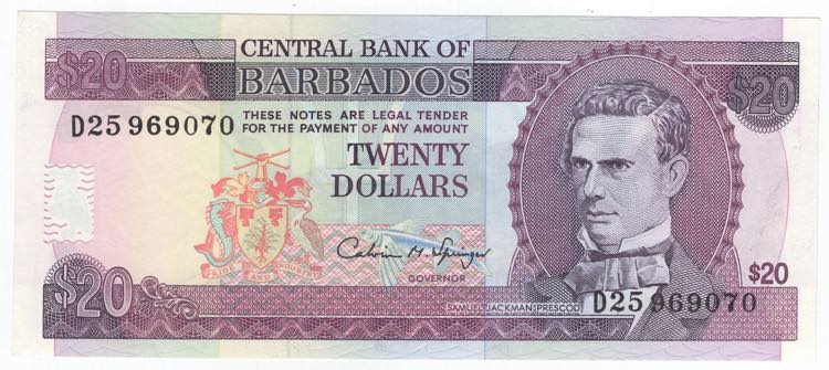 Banconota Barbados - 20 Dollars ... 