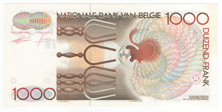 Banconota Belgio - 1.000 Francs ... 