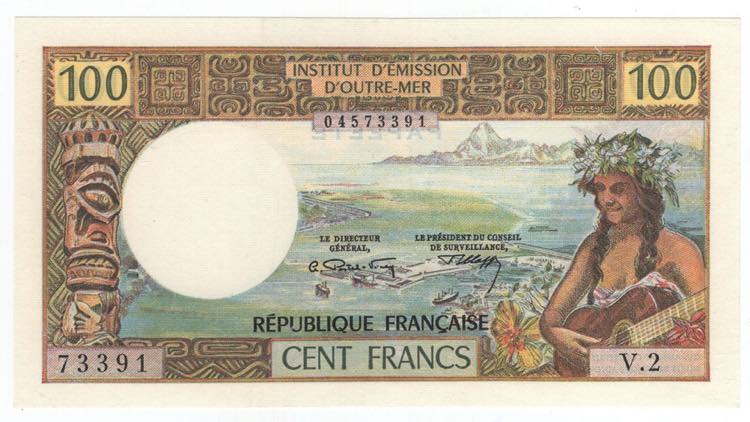 Banconota Francia Tahiti - 100 ... 