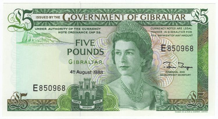 Banconota Gibilterra - 5 Pounds ... 