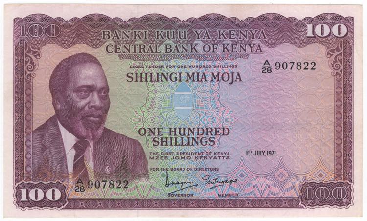 Banconota Kenia - 100 shillings ... 