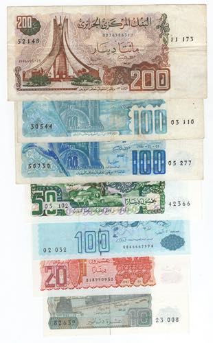 Algeria - lotto di 7 banconote
