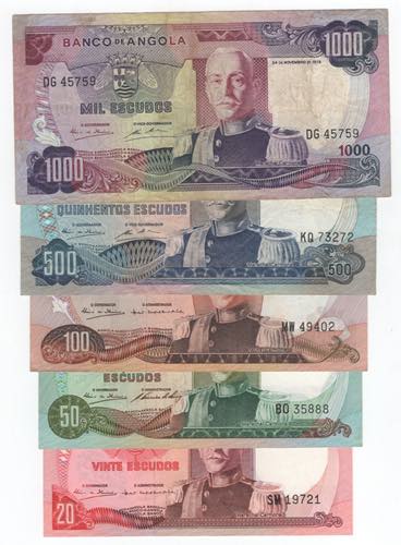 Angola - lotto di 5 banconote