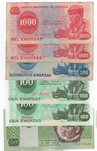 Angola - lotto di 6 banconote