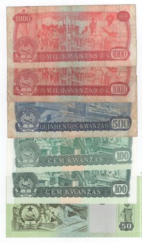 Angola - lotto di 6 banconote